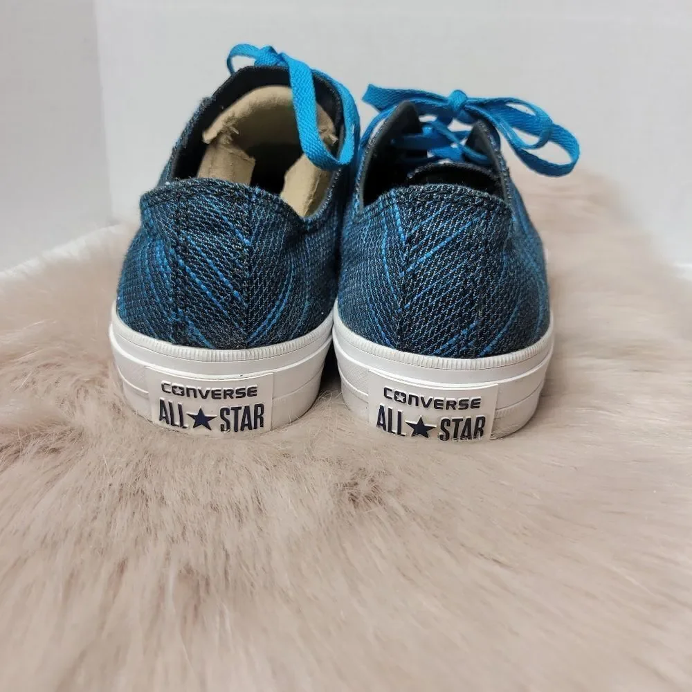 Converse Chuck Taylor All Star II Ox Knit 151091C Blue Men's Shoes Size 8 - Picture 4 of 10